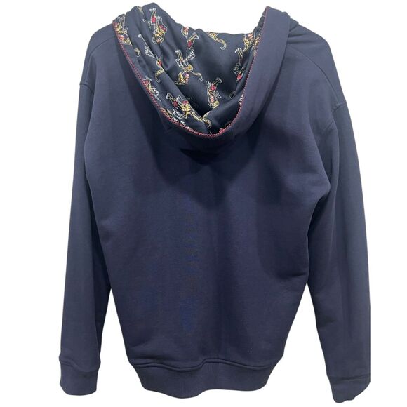 Sandro Paris Hoodie Jacket Reversible Zip-up H16 Issey Marine Size 3 (L) Tiger - Picture 9 of 10